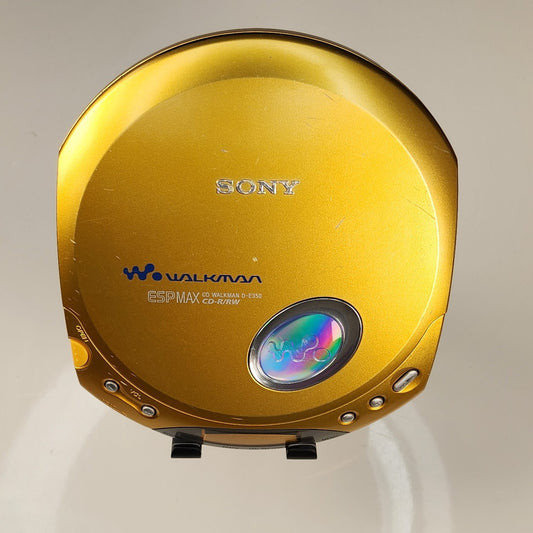 SONY WALKMAN D-E350 GOLD PORTABLE CD PLAYER - B GRADE