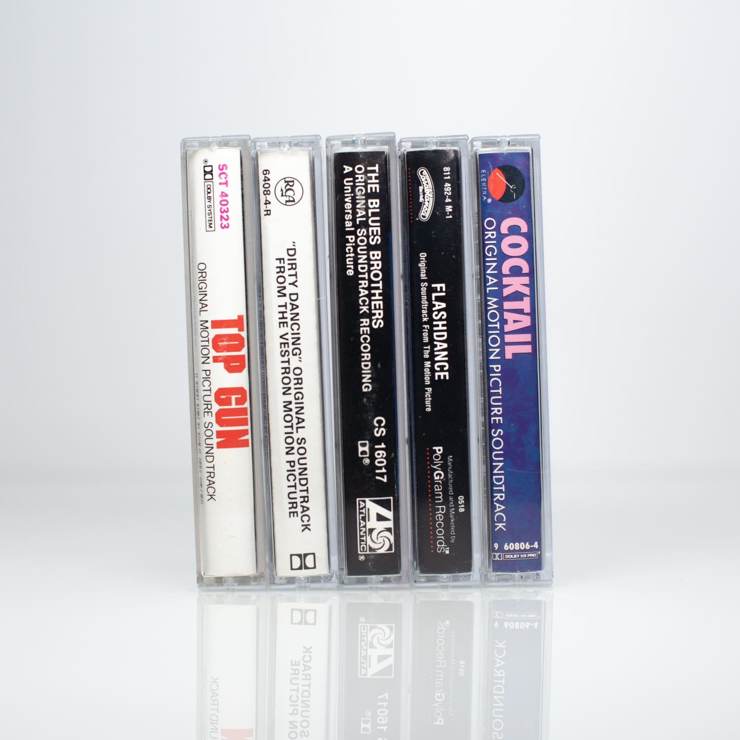 Bandes originales de films des années 80 - Ensemble de 5 cassettes vintage