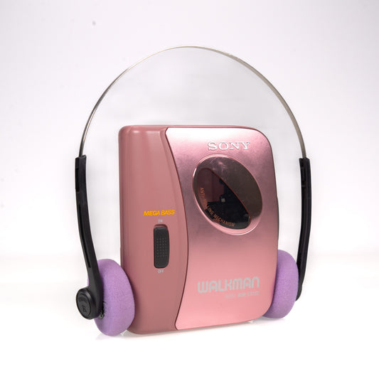 SONY WALKMAN WM-EX122 PINK AM/FM PORTABLE CASSETTE PLAYER