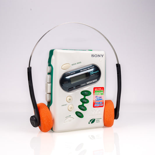 SONY SPORTS WALKMAN WM-F2078 JAUNE LECTEUR DE CASSETTE PORTABLE AM/FM