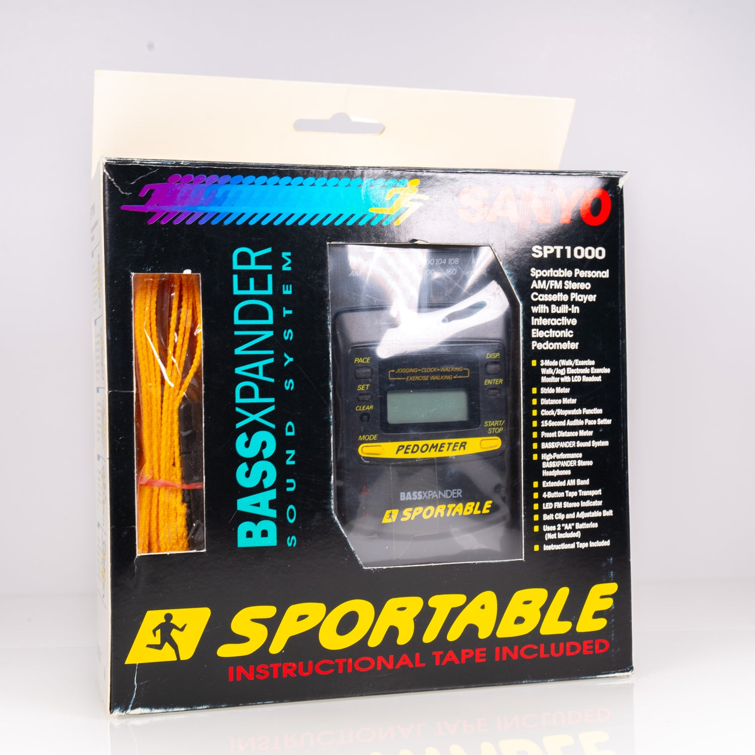 SONY SPORTS WALKMAN WM-F2078 REPRODUCTOR DE CASSETTE PORTÁTIL AM/FM AMARILLO