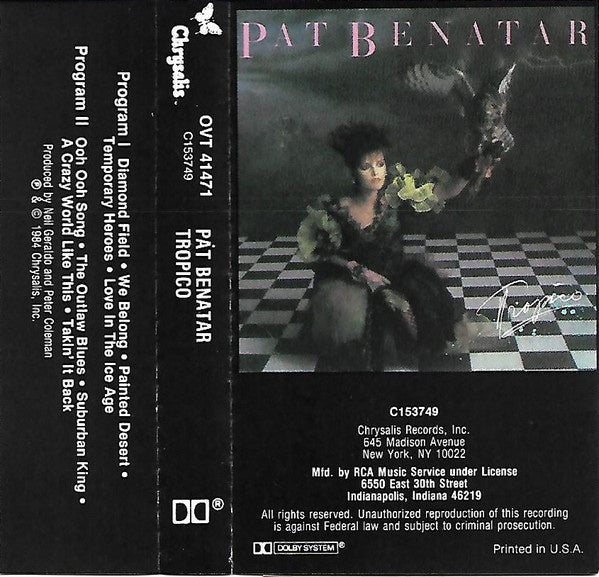 Pat Benatar - Tropico (Cassette)