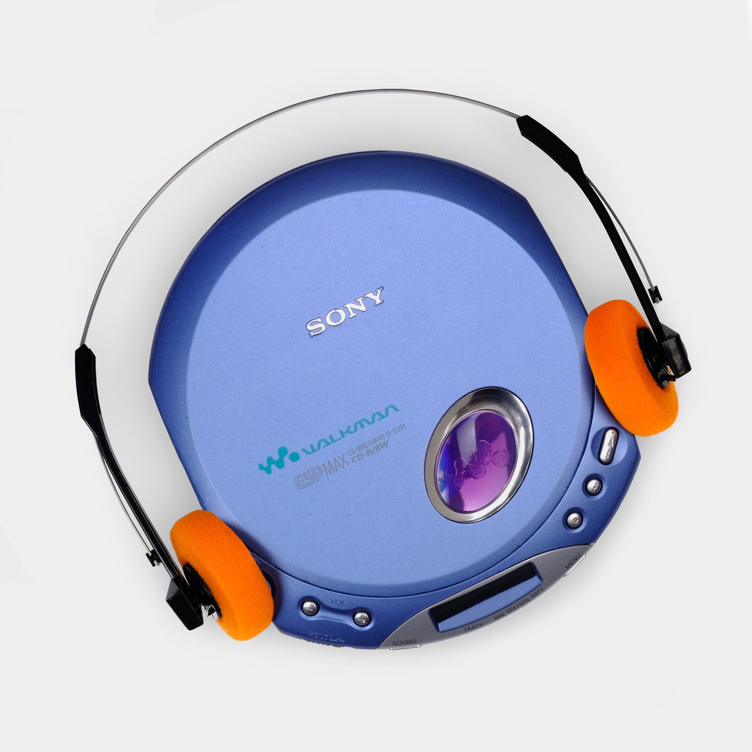 SONY WALKMAN D-E351 BLUE PORTABLE CD PLAYER