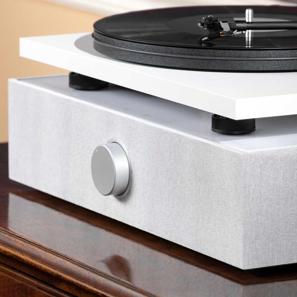 Andover Audio - SpinBase MAX - Haut-parleur platine vinyle avec Bluetooth (Blanc)
